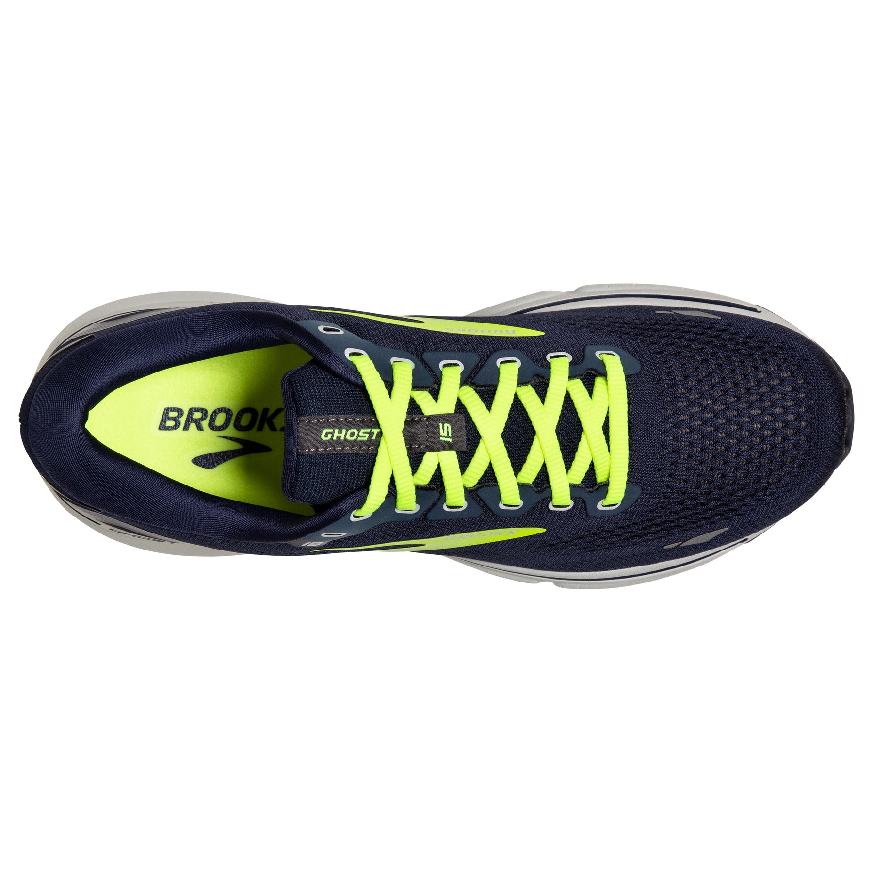 Men's Brooks Ghost 15 Color: Peacoat/Nightlife/Grey – Brown's Shoe Fit ...